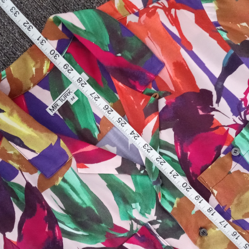 🦜Mr. Turk🦜 - Multicolor Abstract Print S/S Button Down Shirt - Picture 13 of 14